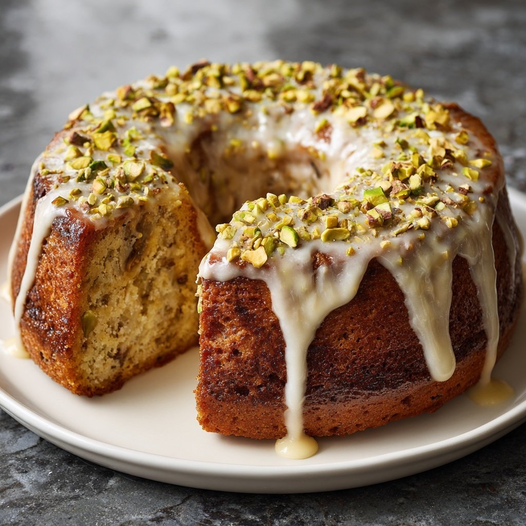 Zitronenkuchen mit Pistazien