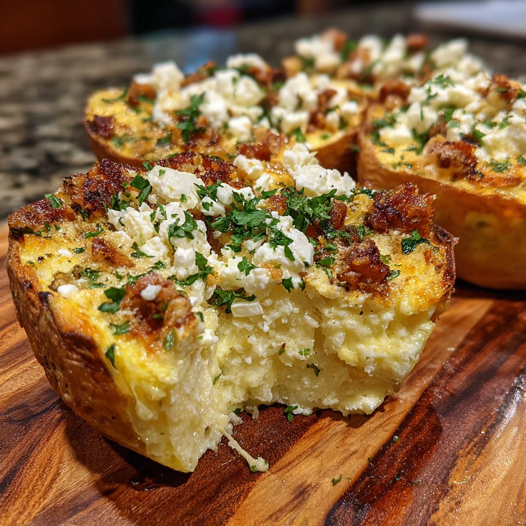 Gefüllte Süßkartoffeln mit Feta
