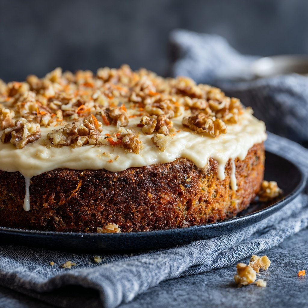 Karottenkuchen Mit Frischkäse Topping