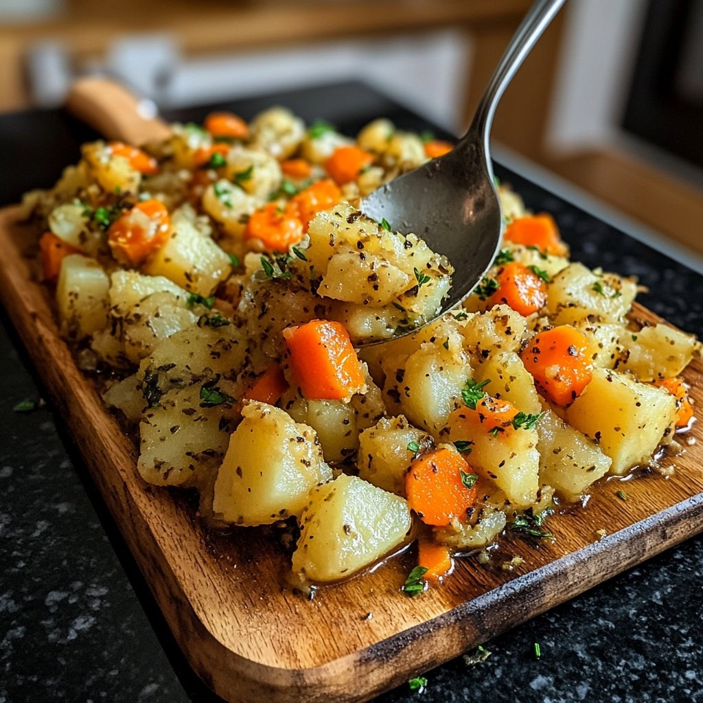 Möhren untereinander – Möhren-Kartoffeln-Eintopf