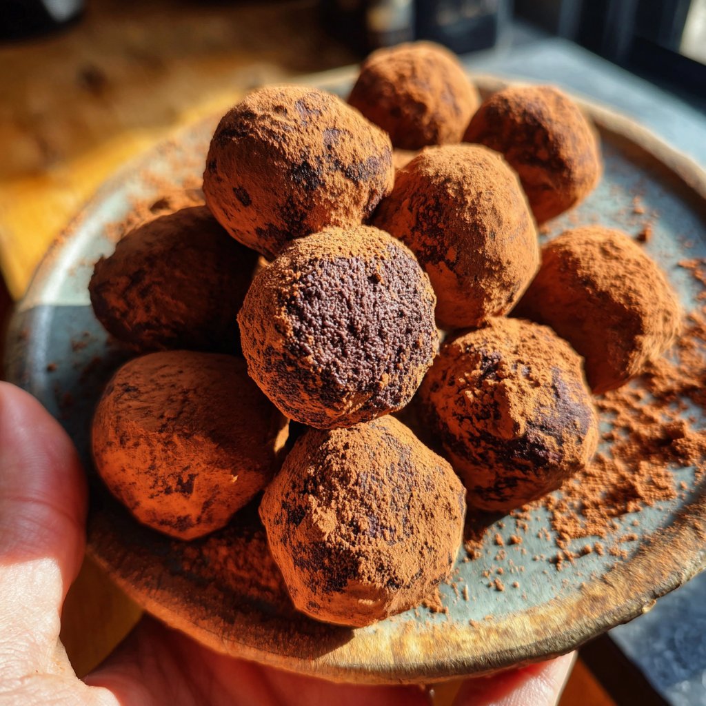 Schokoladentrüffel mit Kakao