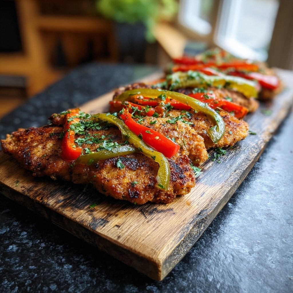 Gegrilltes Putenschnitzel Mit Paprika