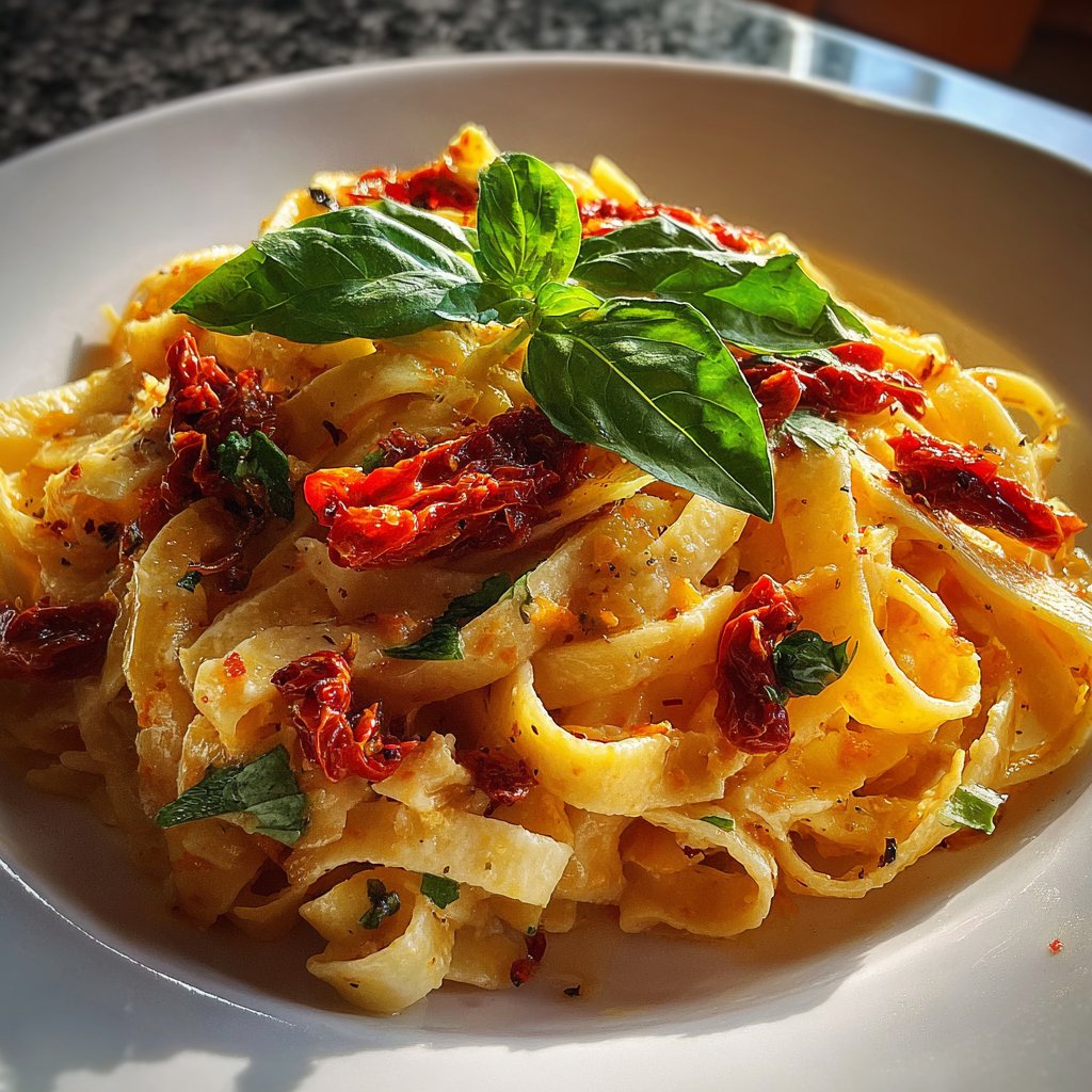 Tagliatelle mit Ofentomaten