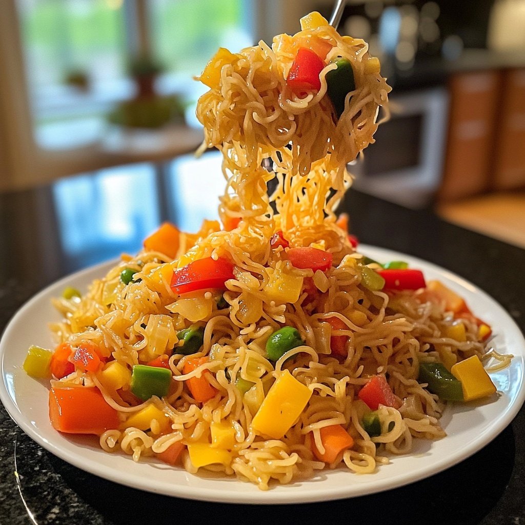 Gemüsepfanne mit Reisnudeln