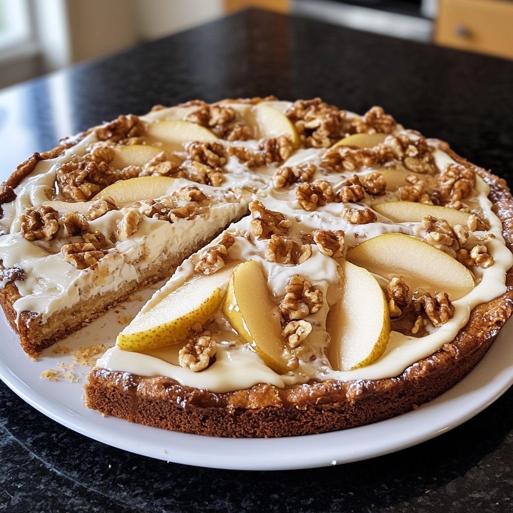 Walnuss-Birnen-Torte mit Mascarpone