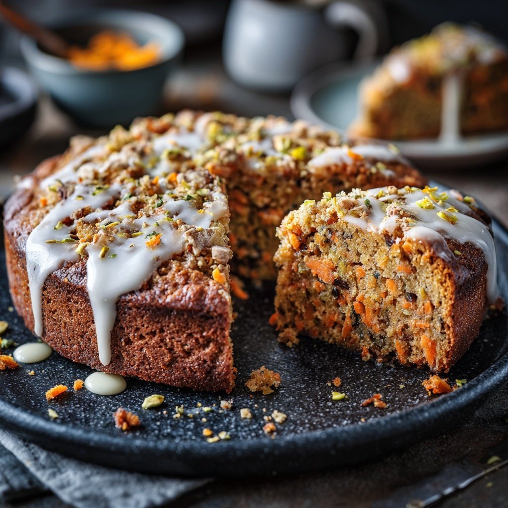 Karottenkuchen Mit Orangensaft Im Teig